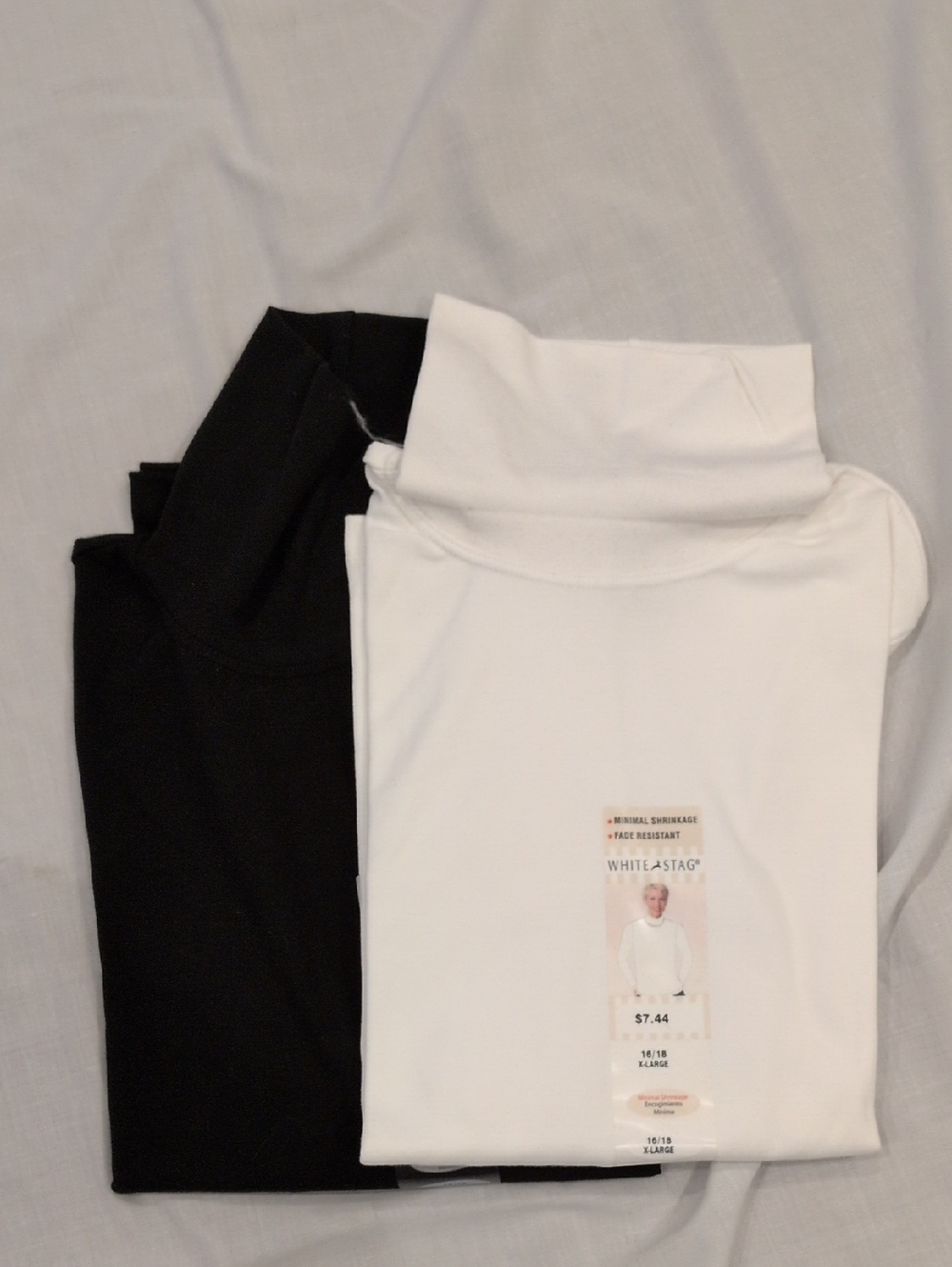 White Stag White and Black Turtleneck Duo